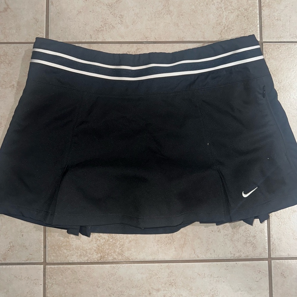 Nike Dri-Fit Black Tennis Skirt Skort Athletic Running Gym Size M